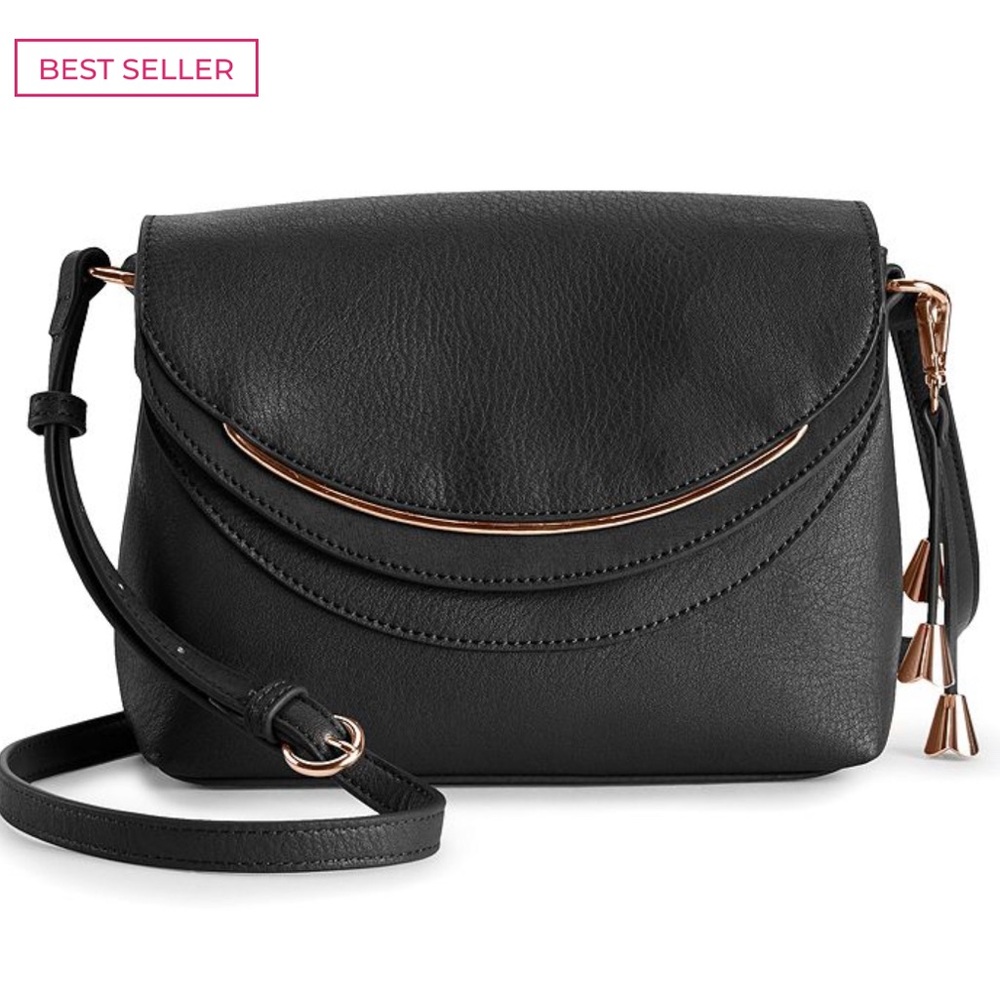LC Lauren Conrad Black Crossbody Bag with Adjustable Strap